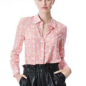 Alice & Olivia Pink Willa Poodle Blouse